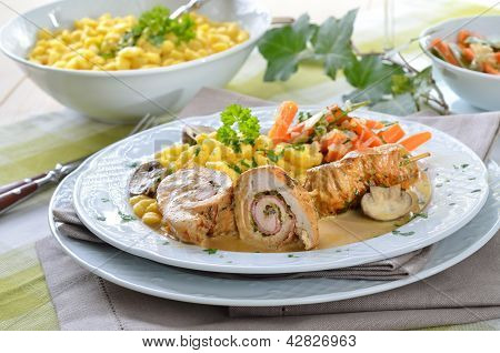 Stuffed turkey rolls