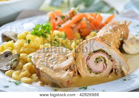 Stuffed turkey rolls