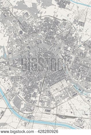 Map Of The City Of Valencia, Spain