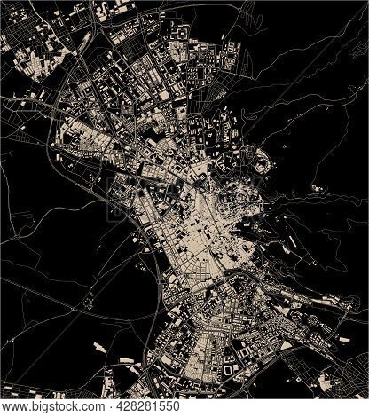 Map Of The City Of Granada, Spain