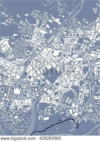Map Of The City Of Oviedo, Spain