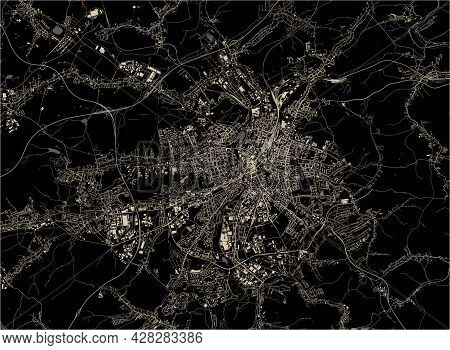 Map Of The City Of Chemnitz, Germany