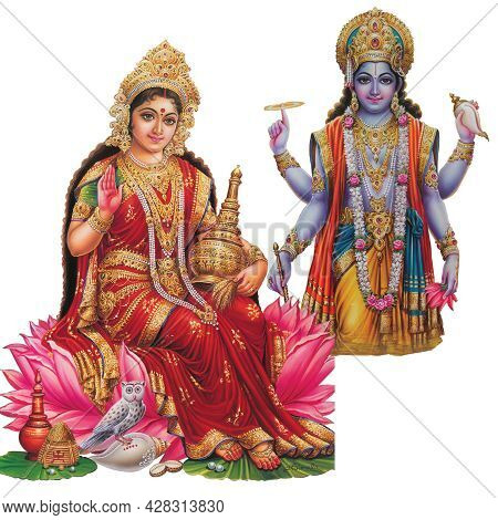 Hindu Cosmos Maha Laxshmi, Goddess Of Wealth