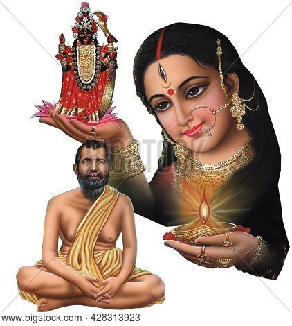 Hindu Festival Ma Kali, Goddess Dugra High Resolution Photo