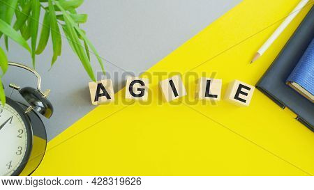 Word Writing Text Agile Motivational Call. Business Concept For Develop An Agility Towards Technolog
