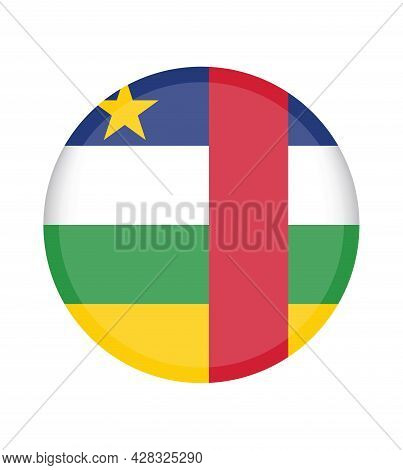 National Central African Republic Flag, Official Colors And Proportion Correctly. National Central A