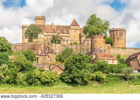 View At The Castelnau-bretenoux Castle In Countyside Of France