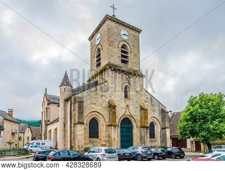 Argentat, France - June 23,2021 - View At The Church Of Saint Pierre In The Streets Of Argentat. Arg