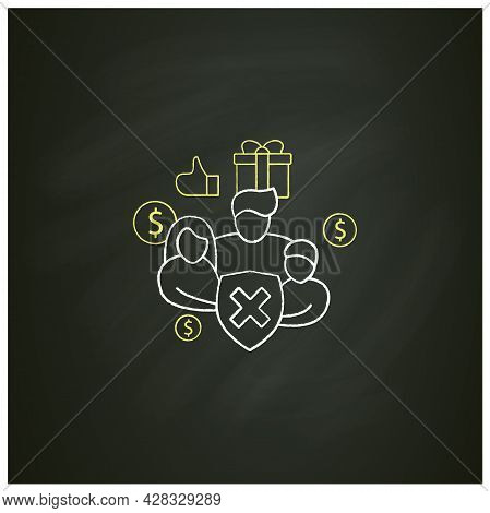 Social Security Chalk Icon. Eliminating Society Needs.rise In Living Standards. Improving Living Con