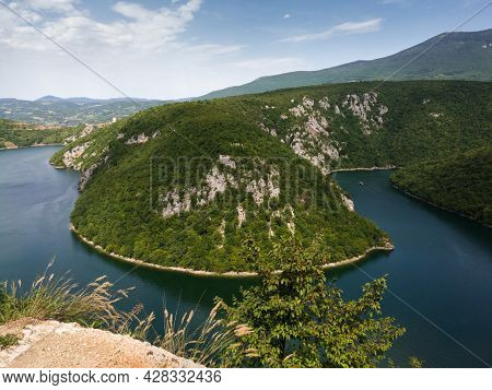 Bocac Artificial Lake In The Canyon Of The River Vrbas Between The Manjaca And Cemernica Mountains I