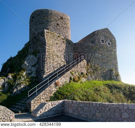 The Upper Town Of The Medieval Ottoman Fortress Srebrenik With A Round Donjon Tower