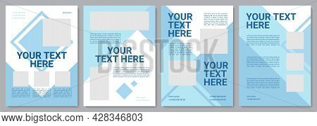 Blue Corporate Brochure Template. Present Infrormation. Flyer, Booklet, Leaflet Print, Cover Design 