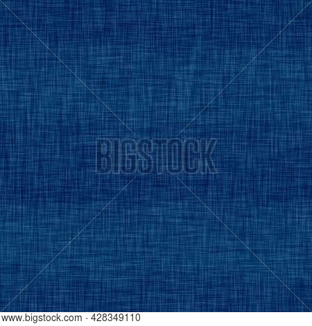 Classic Blue Woven Stripe Masculine Shirt Fabric Texture. Navy Space Dyed Marled Melange Background.