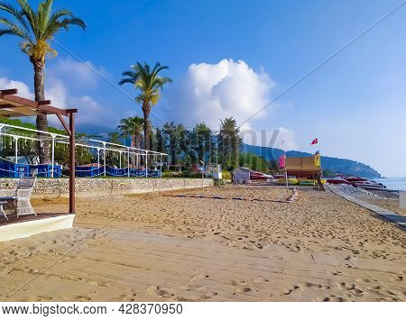 Beldibi, Kemer, Antalya, Turkey - May 11, 2021: The Territory Of The Rixos Beldibi Hotel