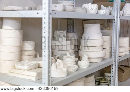 Inside The Workshop Of A Faience Manufacturing Company. Konakovo, Russia