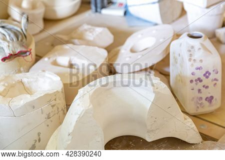 Inside The Workshop Of A Faience Manufacturing Company. Konakovo, Russia
