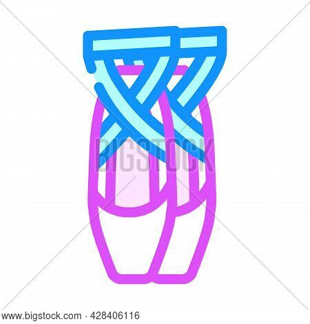 Shoes Dancer Color Icon Vector. Shoes Dancer Sign. Isolated Symbol Illustration