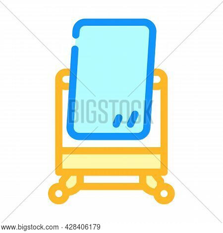 Mirror For Make Make-up Color Icon Vector. Mirror For Make Make-up Sign. Isolated Symbol Illustratio