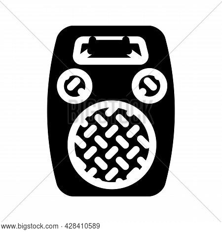 Radio Dynamic Glyph Icon Vector. Radio Dynamic Sign. Isolated Contour Symbol Black Illustration