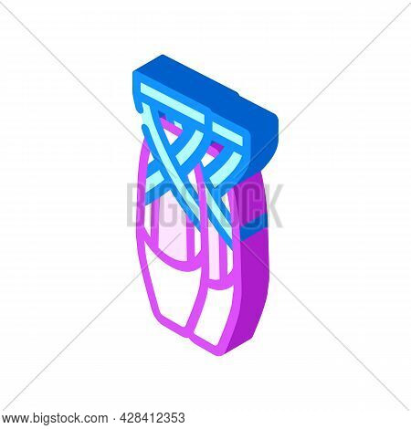 Shoes Dancer Isometric Icon Vector. Shoes Dancer Sign. Isolated Symbol Illustration
