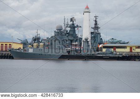 Kronstadt, Russia - October 06, 2020: Small Anti-submarine Ship 