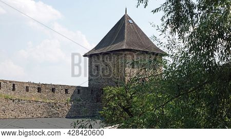 View Of The Fortifications With Tower Of The Castle Helfstyn In The Czech Republic.