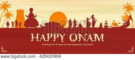 Ccelebration Background For Happy Onam Festival Of South India Kerala