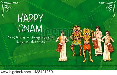 Ccelebration Background For Happy Onam Festival Of South India Kerala