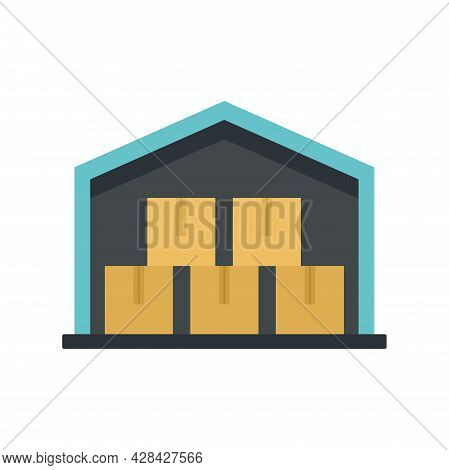 Full Warehouse Icon. Flat Illustration Of Full Warehouse Vector Icon Isolated On White Background
