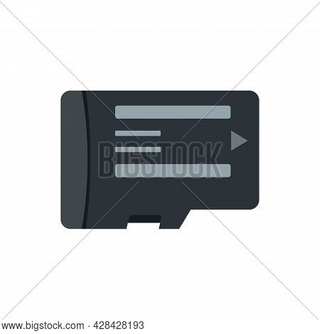 Phone Micro Sd Card Icon. Flat Illustration Of Phone Micro Sd Card Vector Icon Isolated On White Bac