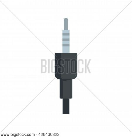 Audio Jack Icon. Flat Illustration Of Audio Jack Vector Icon Isolated On White Background