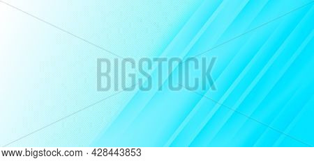 Abstract Modern Soft Blue Gradient Digonal Lines Background With Copy Space For Text. Vector Illustr