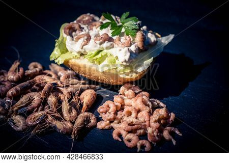 A Salad With Fresh North Sea Crabs