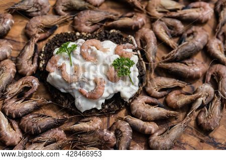 Salad With Fresh Boiled North Sea Crabs