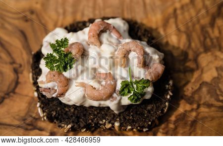 Salad With Fresh Boiled North Sea Crabs