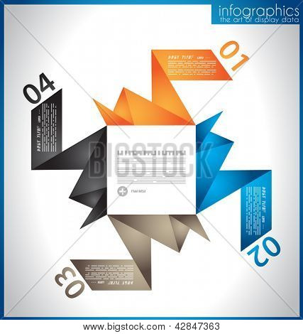 Infografica template per la visualizzazione dei dati di statistica. Composizione moderna da usare come infochart, pro