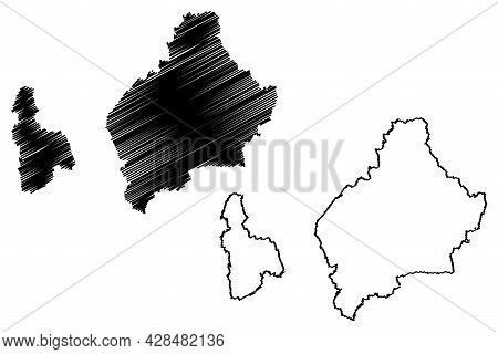 Wolfenbuttel District (federal Republic Of Germany, Rural District, State Of Lower Saxony) Map Vecto