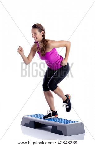 kvinde træning workout fitness aerob træning