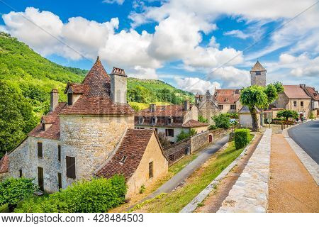 In The Streets Of Autoire Village In France