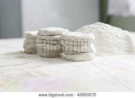 Ingredients for baking pies with potatoes