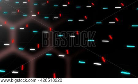 Biotechnology And Medicine Science Background, Seamless Loop. Motion. Abstract Genomic Analysis Visu