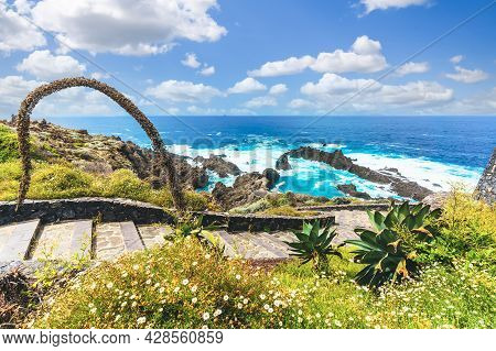 Landscape With Amazing Charco Del Viento In Tenerife, Canary Islands, Spain