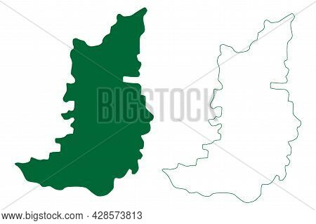 Narayanpet District (telangana State, Republic Of India) Map Vector Illustration, Scribble Sketch Na