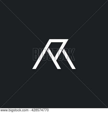 Letter Rm Simple Clear Line Geometric Design Vector