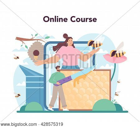 Hiver Or Beekeeper Online Service Or Platform. Professional Farmer