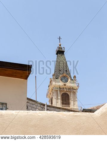 View Of The Bell Tower Of The Custodia Terrae Sanctae From The Christian Quarter In The Old City Of 