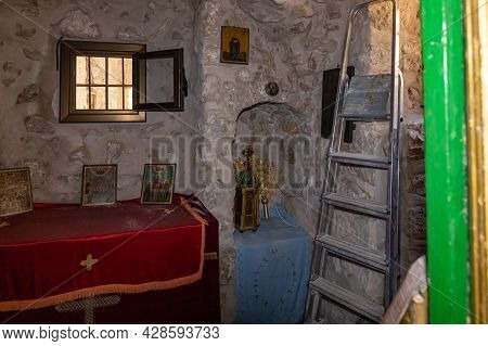 Jerusalem, Israel, July 17, 2021 : The Interior Of The Small Feodorovsky Monastery In Christian Quar