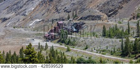 Old abandoned gold mine in Colorado near Monarch pass