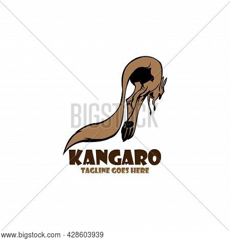 Kangaro Design Animal Logo Vector. Illustration Kangaro Vector