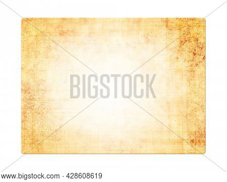 Blank vintage paper card. Copy spce for text. Mock up template. Retro card. Isolated on white background